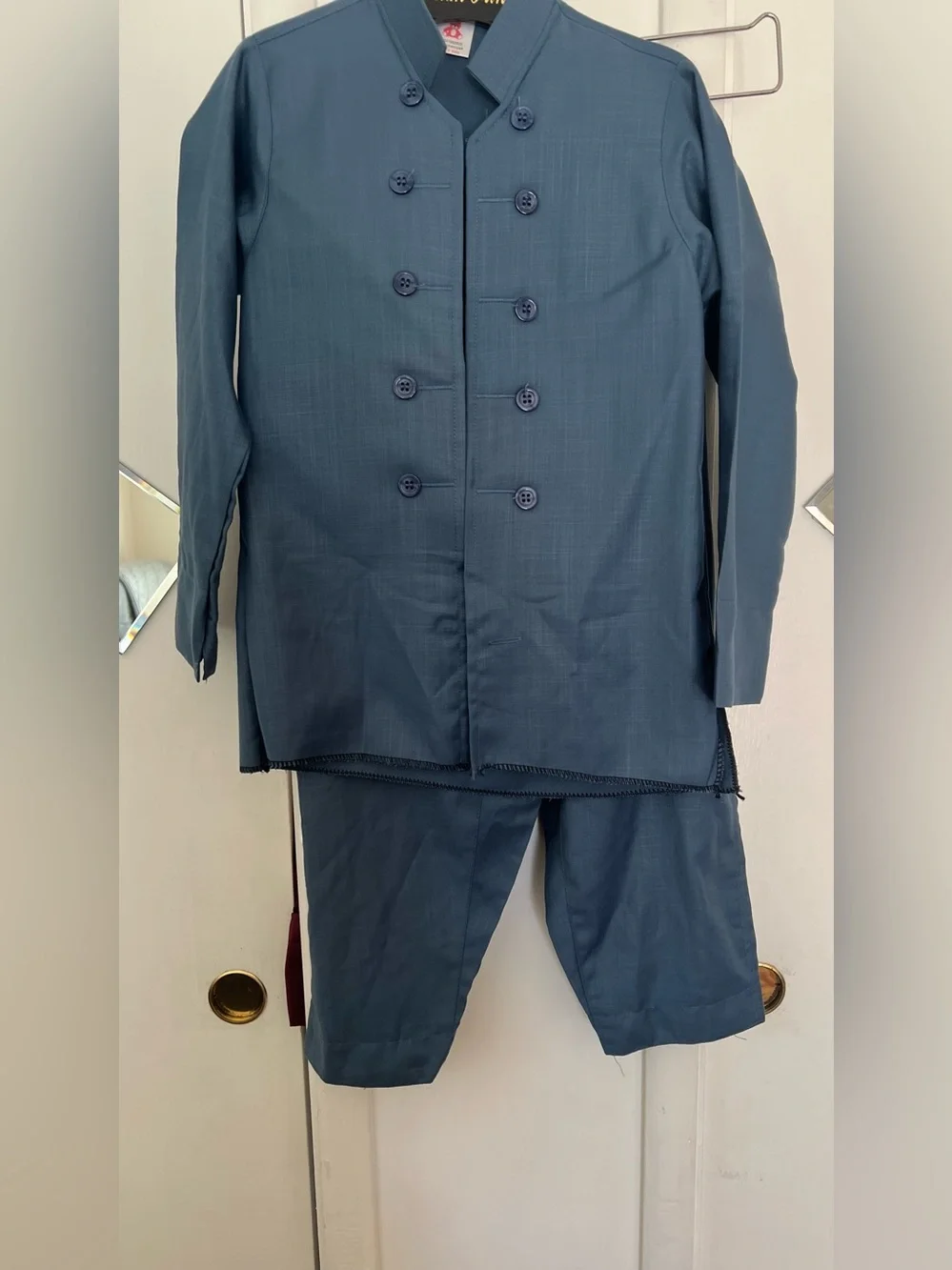 New Boys Traditional Double-Breasted “Kurdish”Suit Jacket & Pants size 4 gray